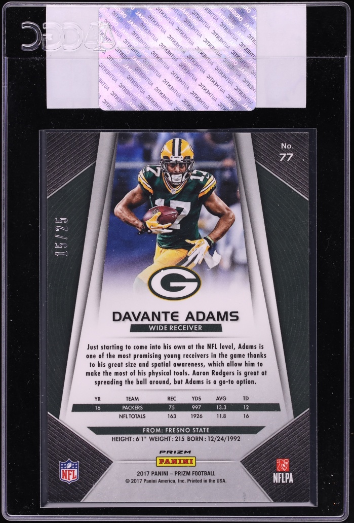 2017 Panini Prizm Camo Davante Adams /25 #77 CGC AUTH