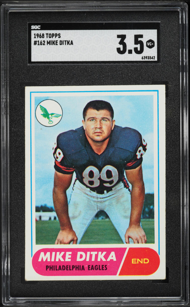 1968 Topps Football Mike Ditka #162 SGC 3.5 VG+