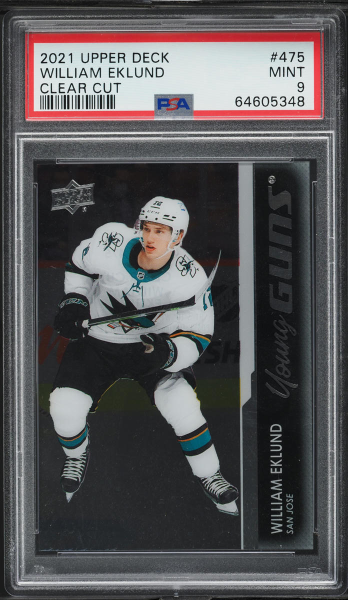 2021 Upper Deck Clear Cut Young Guns William Eklund ROOKIE #475 PSA 9 MINT