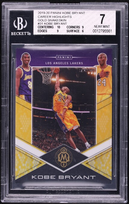 2019 Panini Kobe Bryant Career Highlights Gold Snakeskin Kobe