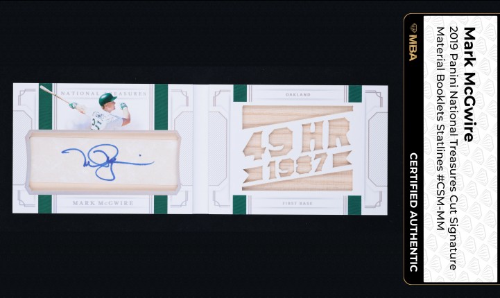 2019 National Treasures Statlines Mark McGwire RELIC AUTO /10 #CSM-MM MBA AUTH