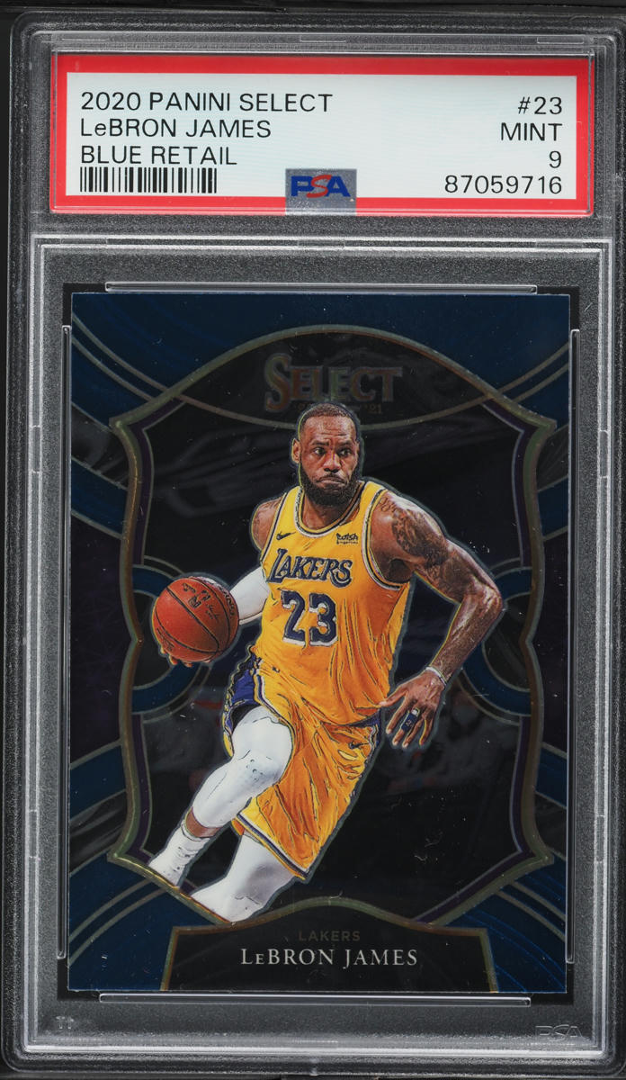 2020 Select Concourse Blue Retail LeBron James #23 PSA 9 MINT