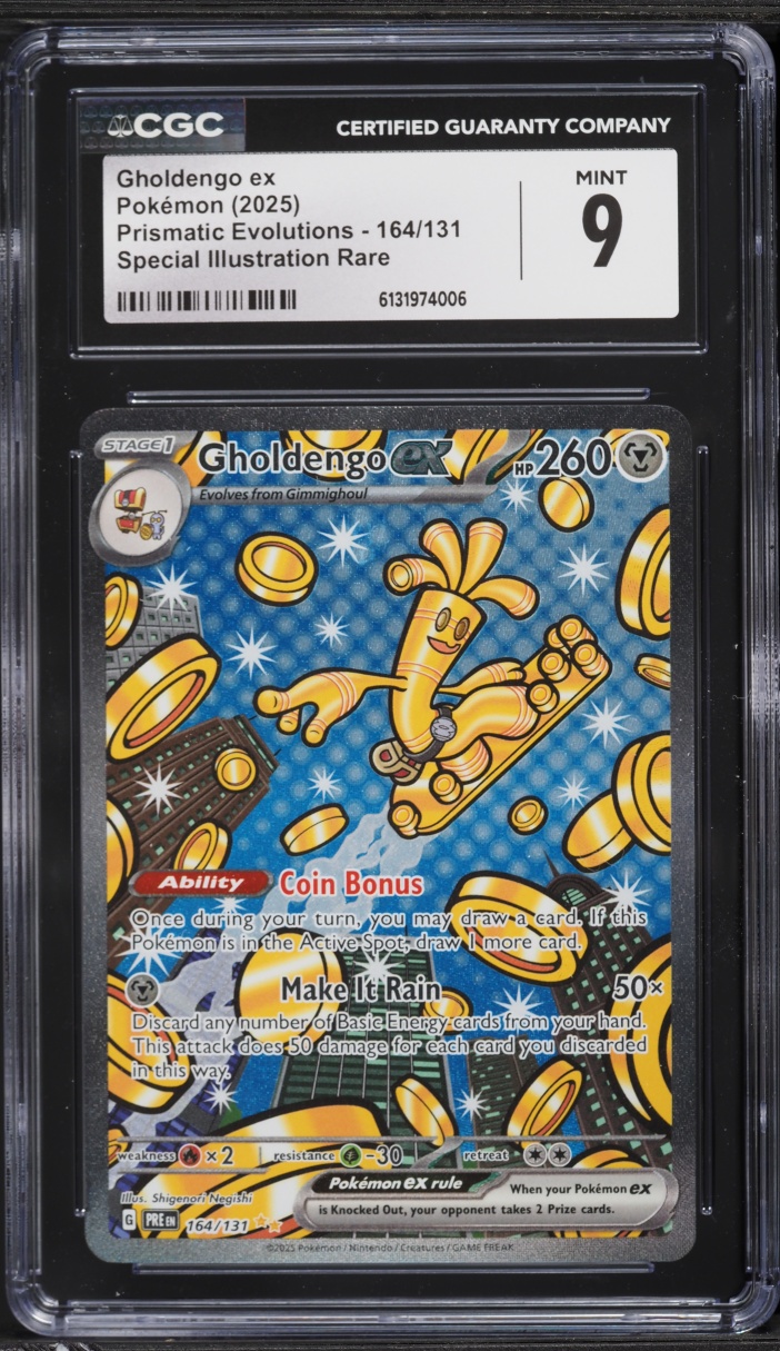 2025 Pokemon Scarlet & Violet Prismatic Evolutions SIR Gholdengo Ex #164 CGC 9 MINT