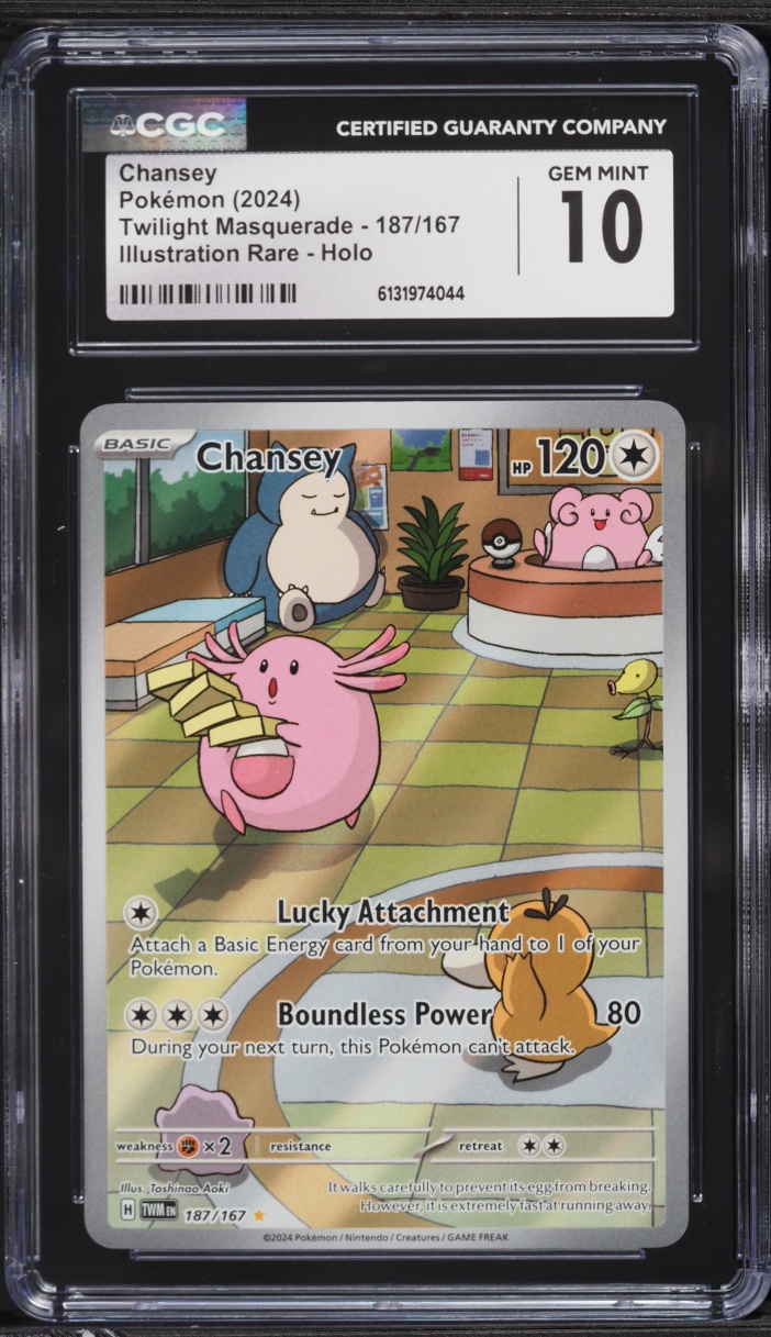 2024 Pokemon Scarlet & Violet Twilight Masquerade IR Chansey #187 CGC 10 GEM MINT