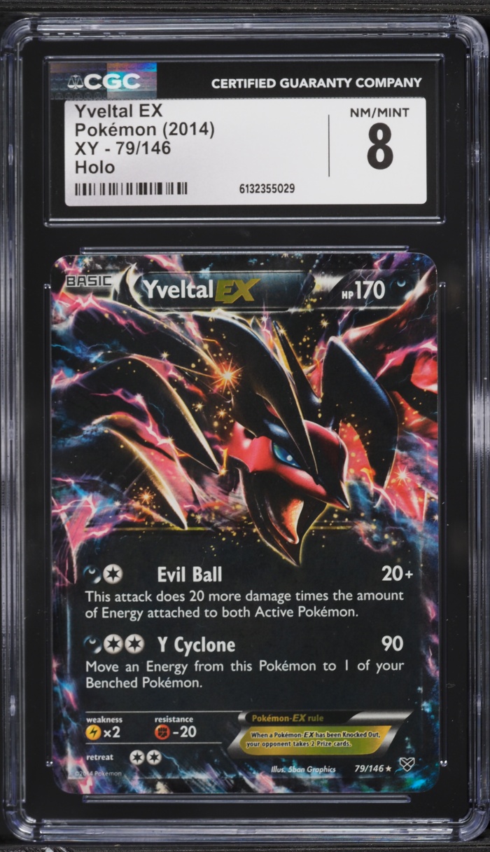 2014 Pokemon XY Holo Yveltal EX #79 CGC 8 NM-MT