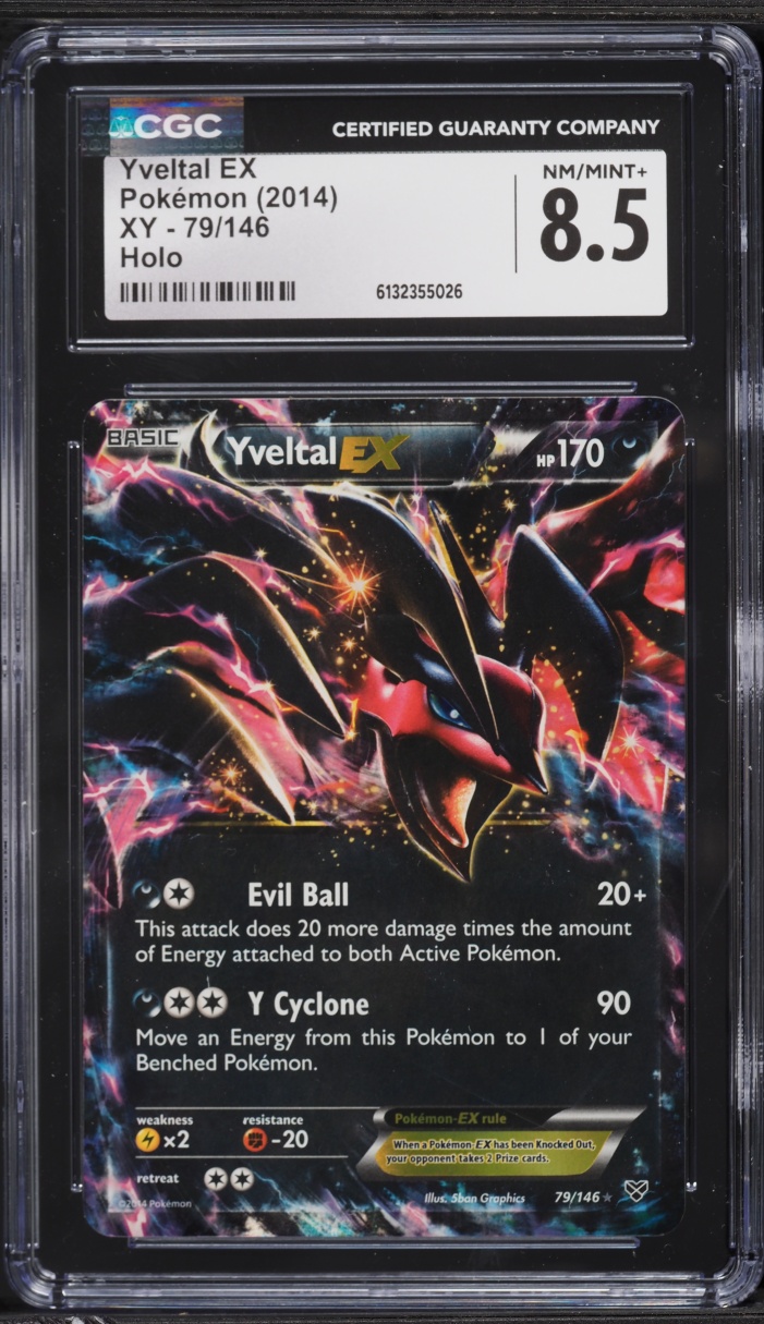 2014 Pokemon XY Holo Yveltal EX #79 CGC 8.5 NM-MT+