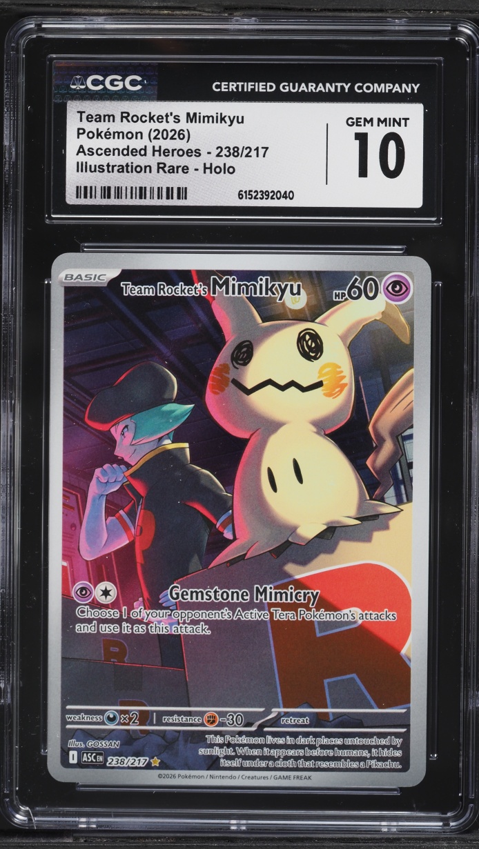 2026 Pokemon Mega Evolution Ascended Heroes IR Team Rocket's Mimikyu #238 CGC 10 GEM MINT