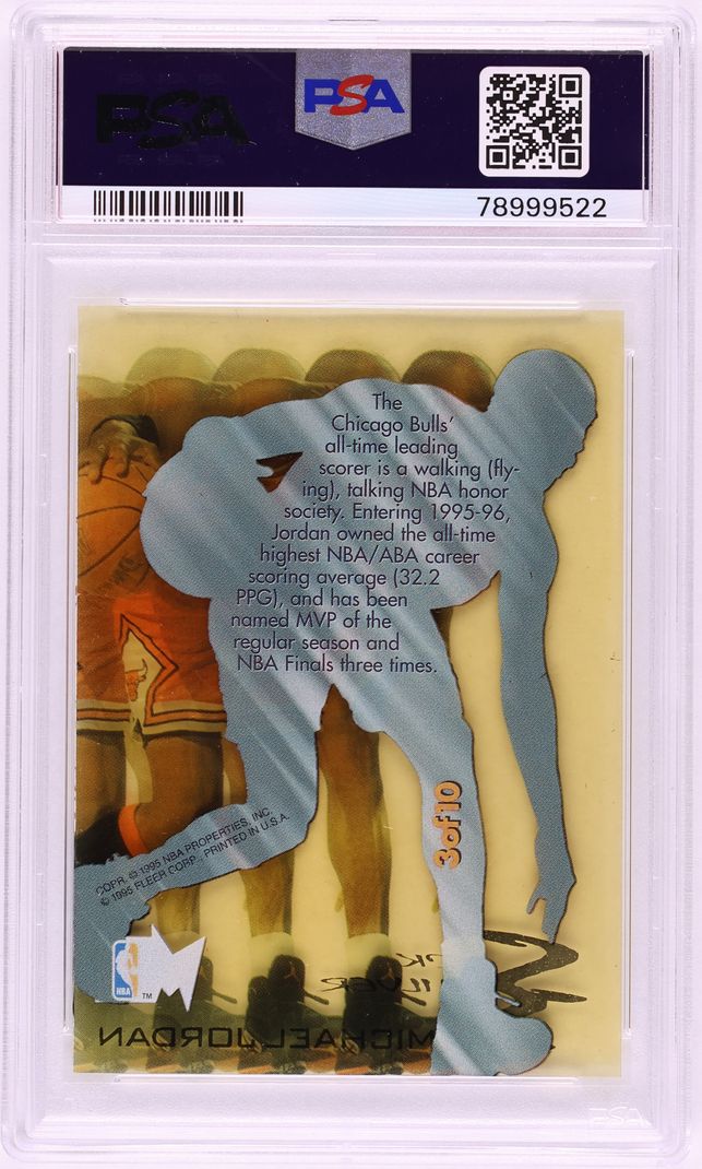 1995 Metal Slick Silver Michael Jordan #3 PSA 9 MINT