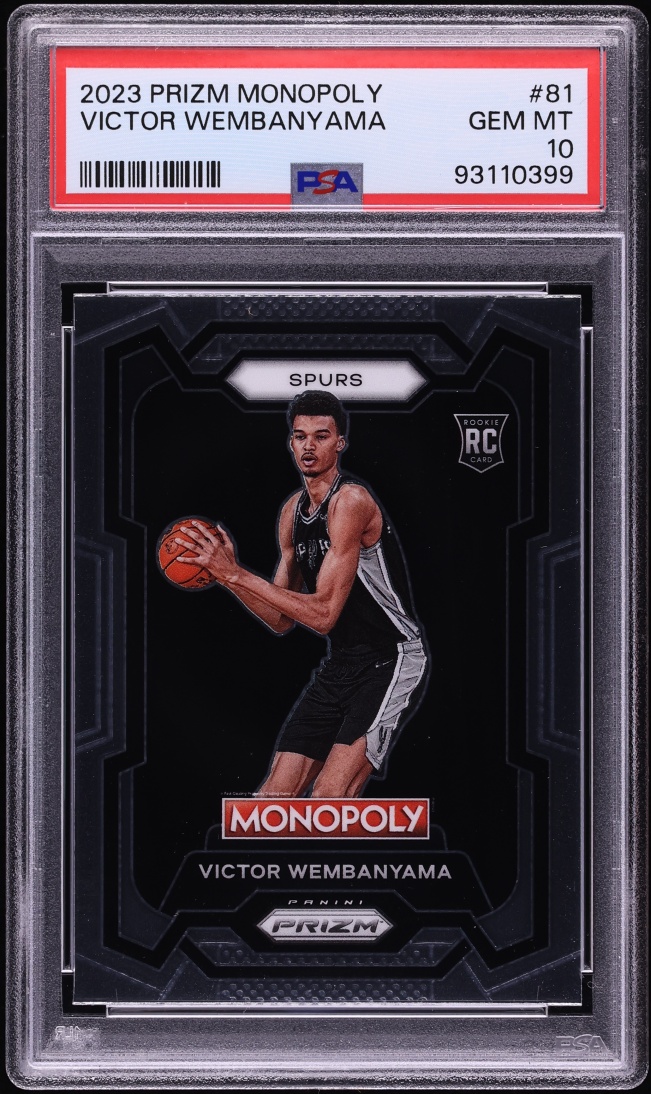 2023 Panini Prizm Monopoly Victor Wembanyama ROOKIE #81 PSA 10 GEM MINT