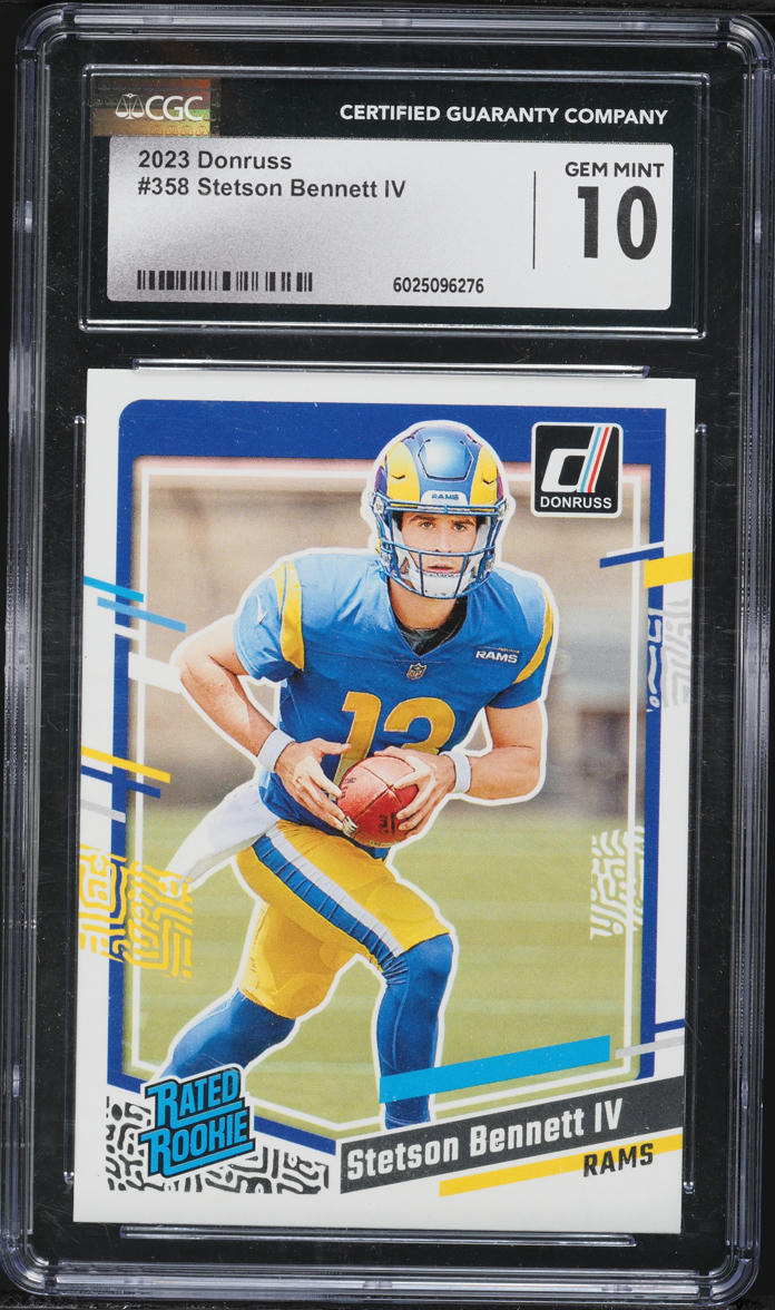2023 Donruss Football Stetson Bennett IV ROOKIE #358 CGC 10 GEM MINT