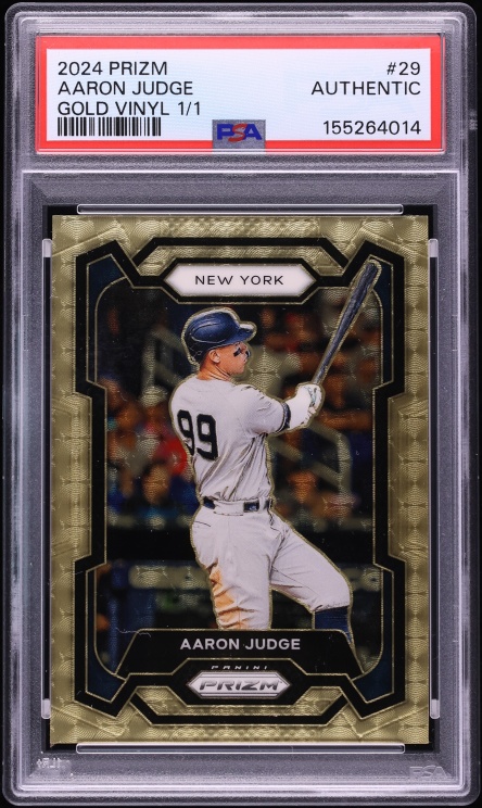 2024 Panini Prizm Gold Vinyl Aaron Judge 1/1 #29 PSA AUTH