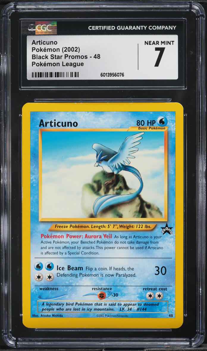 Articuno 48/53 2002 Pokemon League Wotc Vintage Black Star Promo Pokemon Cgc 10