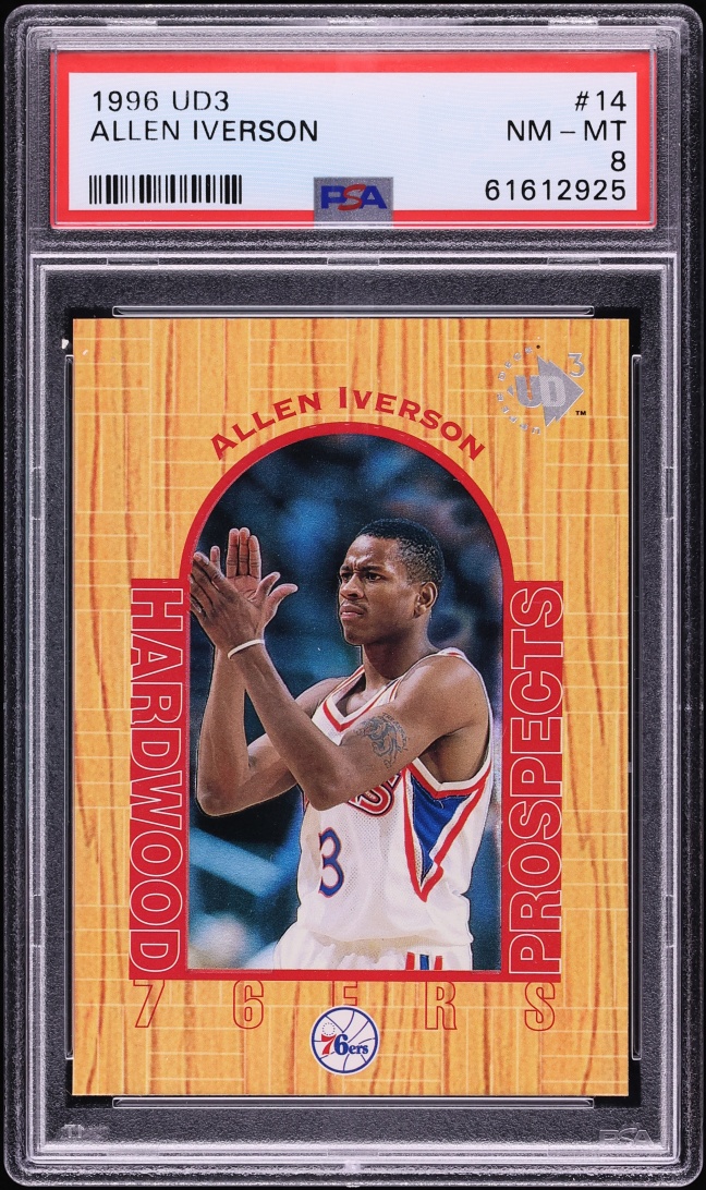 1996 UD3 Basketball Allen Iverson ROOKIE #14 PSA 8 NM-MT