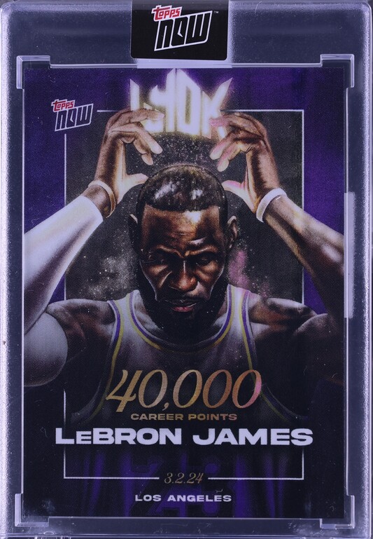 2023 Topps Midnight Stroke Of Black Light LeBron James AUTO 1/1