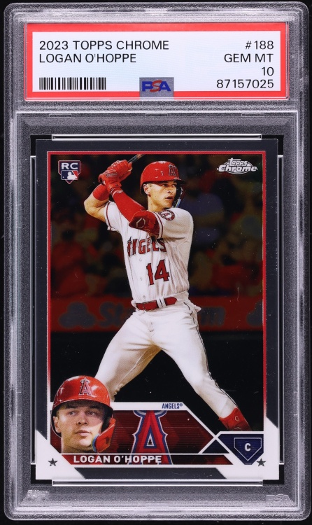 2023 Topps Chrome Logan O'Hoppe ROOKIE #188 PSA 10 GEM MINT