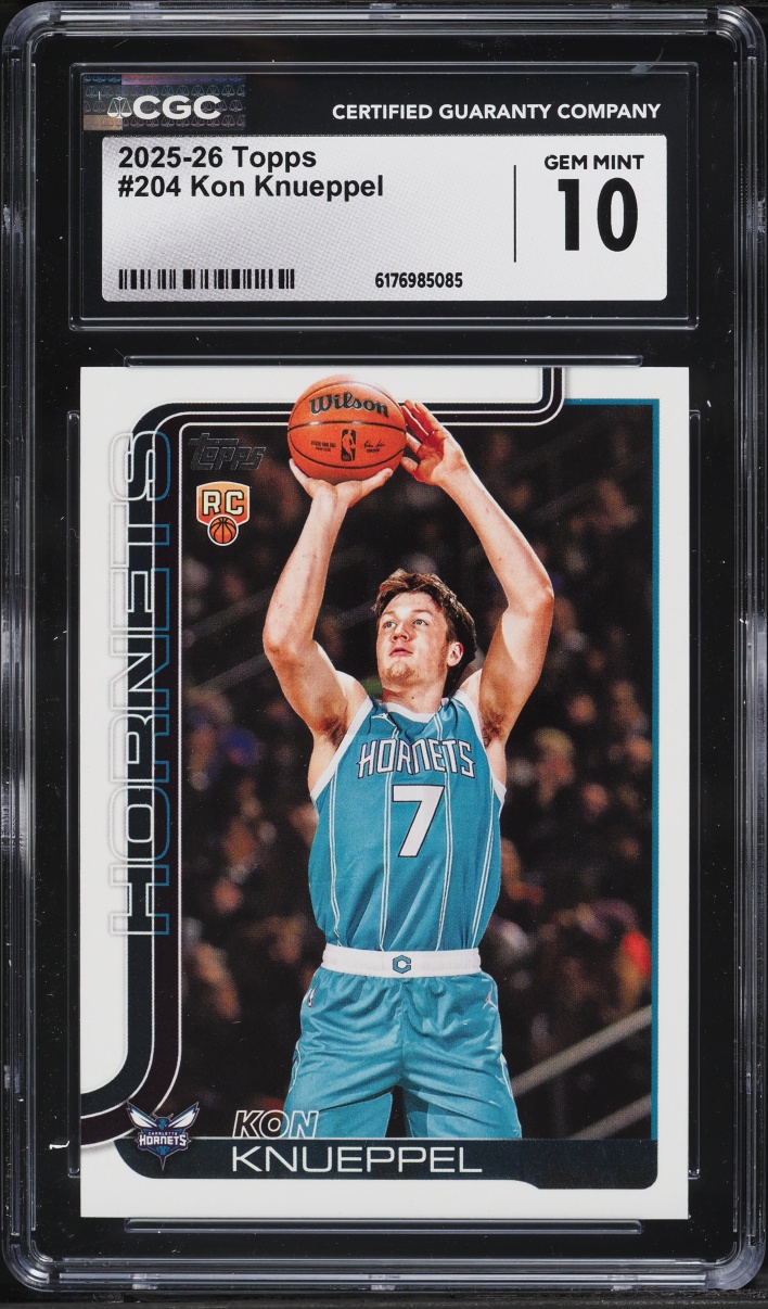 2025 Topps Basketball Kon Knueppel ROOKIE #204 CGC 10 GEM MINT