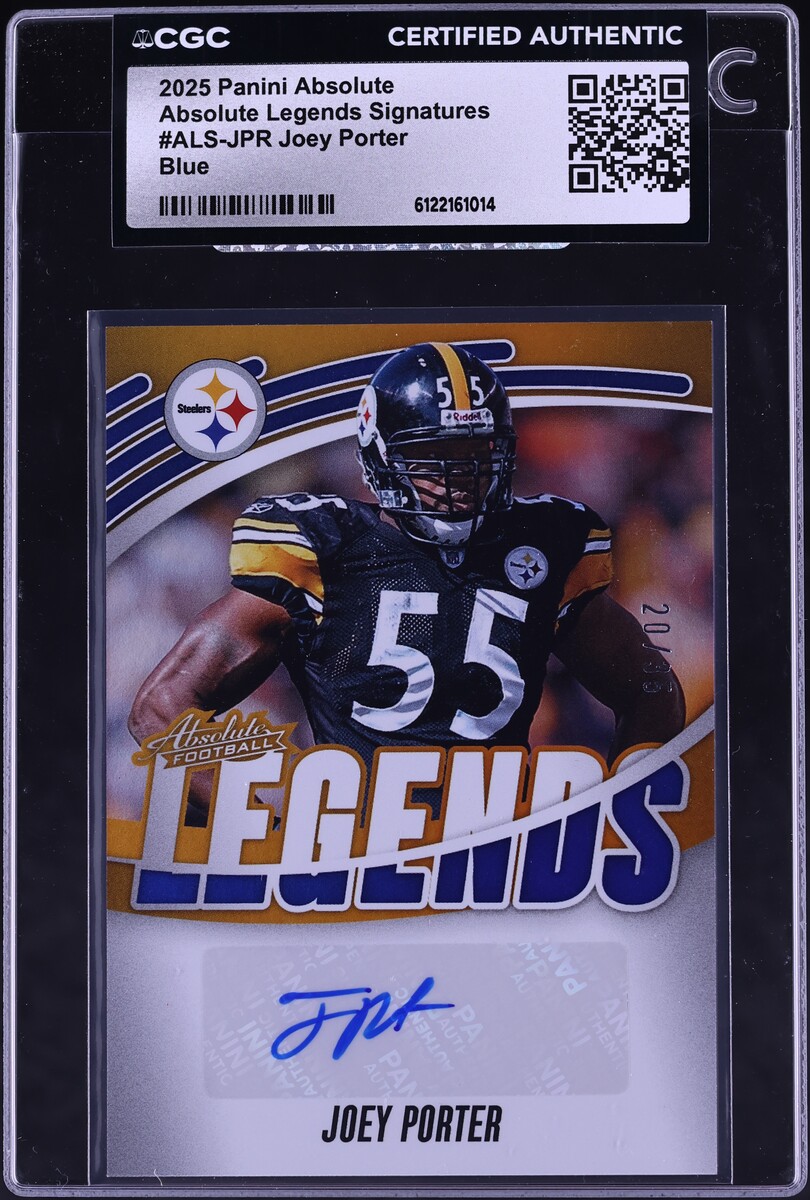 2025 Absolute Legends Blue Joey Porter AUTO /35 #ALS-JPR CGC AUTH