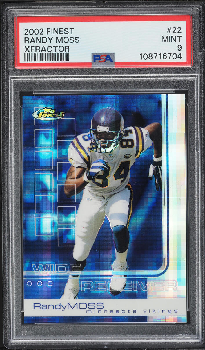 2002 Finest Xfractor Randy Moss /20 #22 PSA 9 MINT