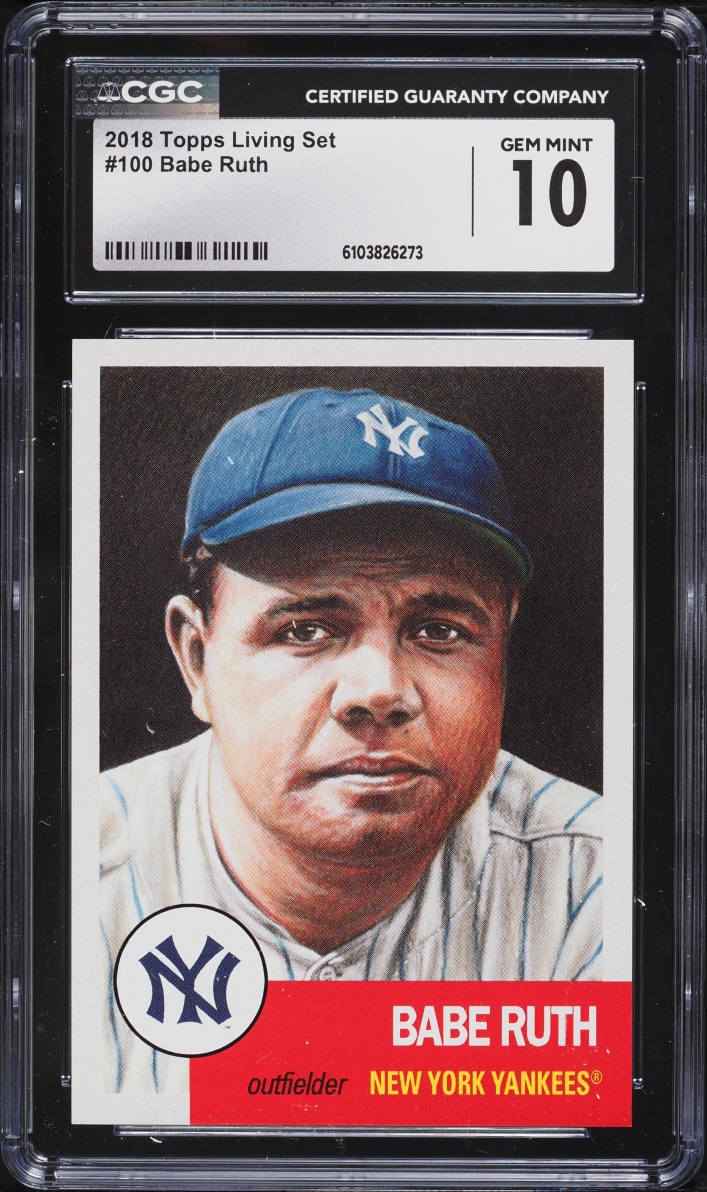 2018 Topps Living Set Babe Ruth #100 CGC 10 GEM MINT