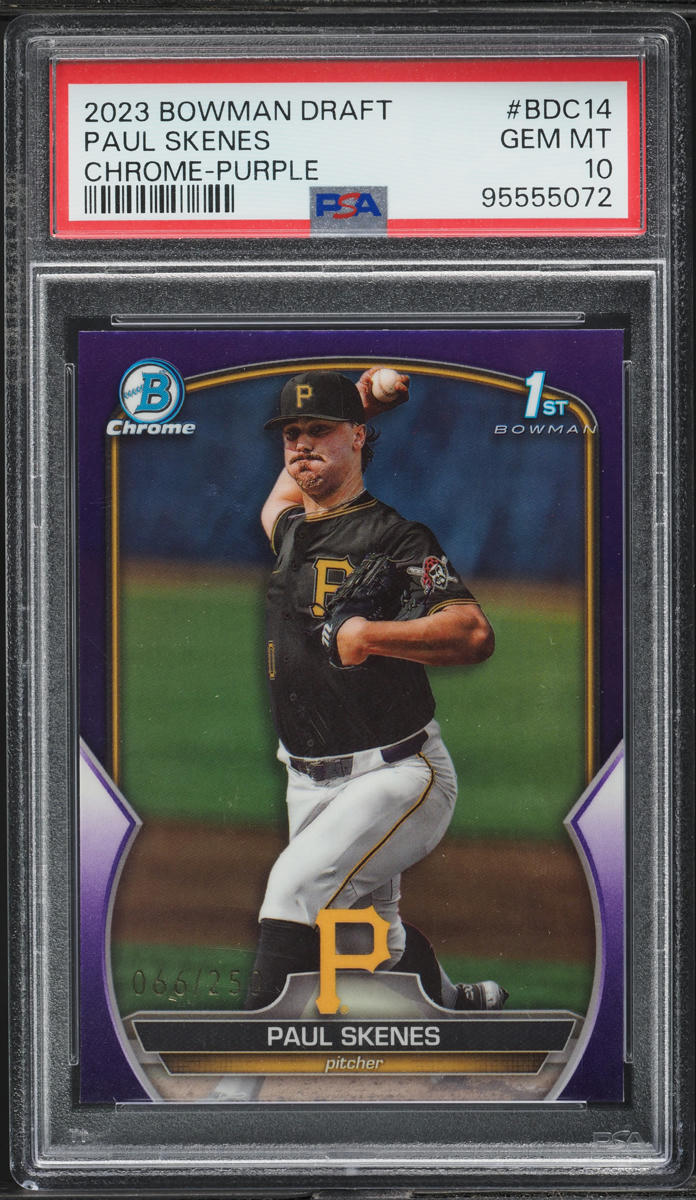 2023 Bowman Chrome Purple Refractor Paul Skenes PROSPECT /250 #BDC14 PSA 10 GEM