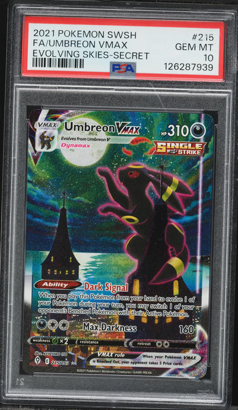 2021 Pokemon Japanese SWSH VMAX Climax Full Art Umbreon VMAX #245