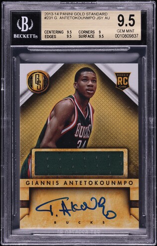 2013 Panini Prestige Giannis Antetokounmpo ROOKIE #175 BGS 9 MINT
