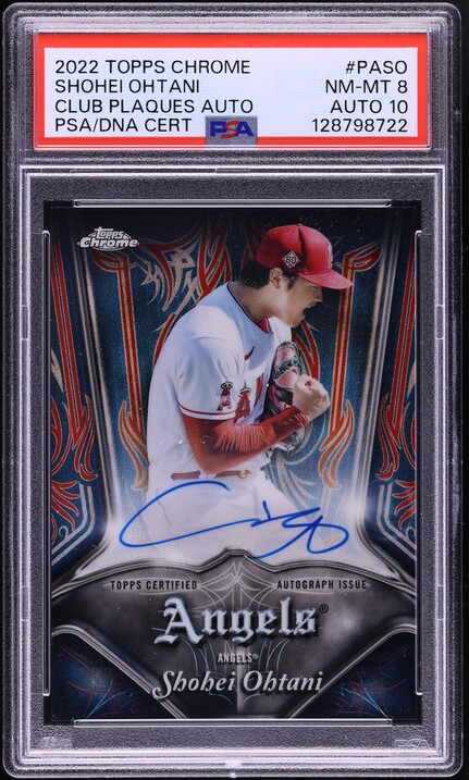 2022 Topps Chrome Club Plaques Shohei Ohtani AUTO DNA 10 /99