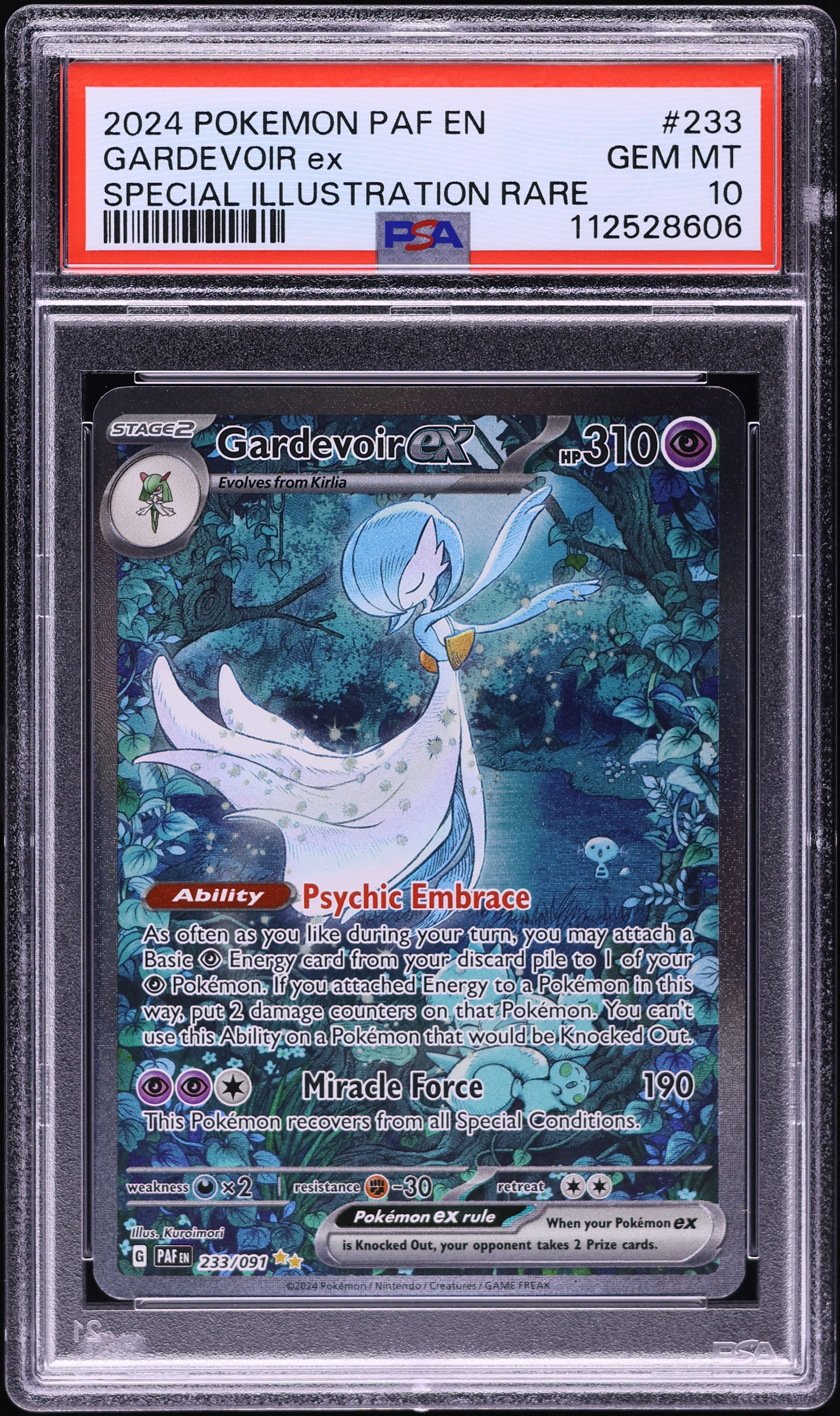 2024 Pokemon SV Paldean Fates SIR Gardevoir ex #233 PSA 10 GEM MINT