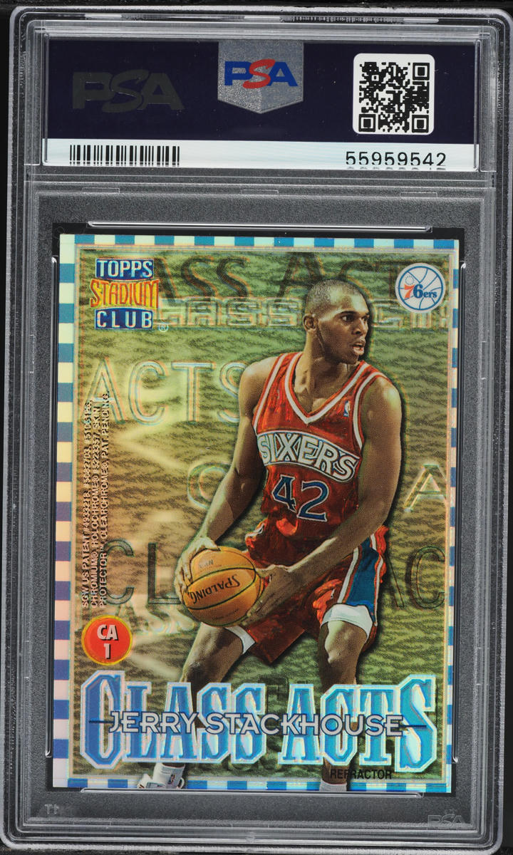 1996 Stadium Club Class Acts Refractor Michael Jordan & Jerry Stackhouse #CA1 PSA 9 MINT