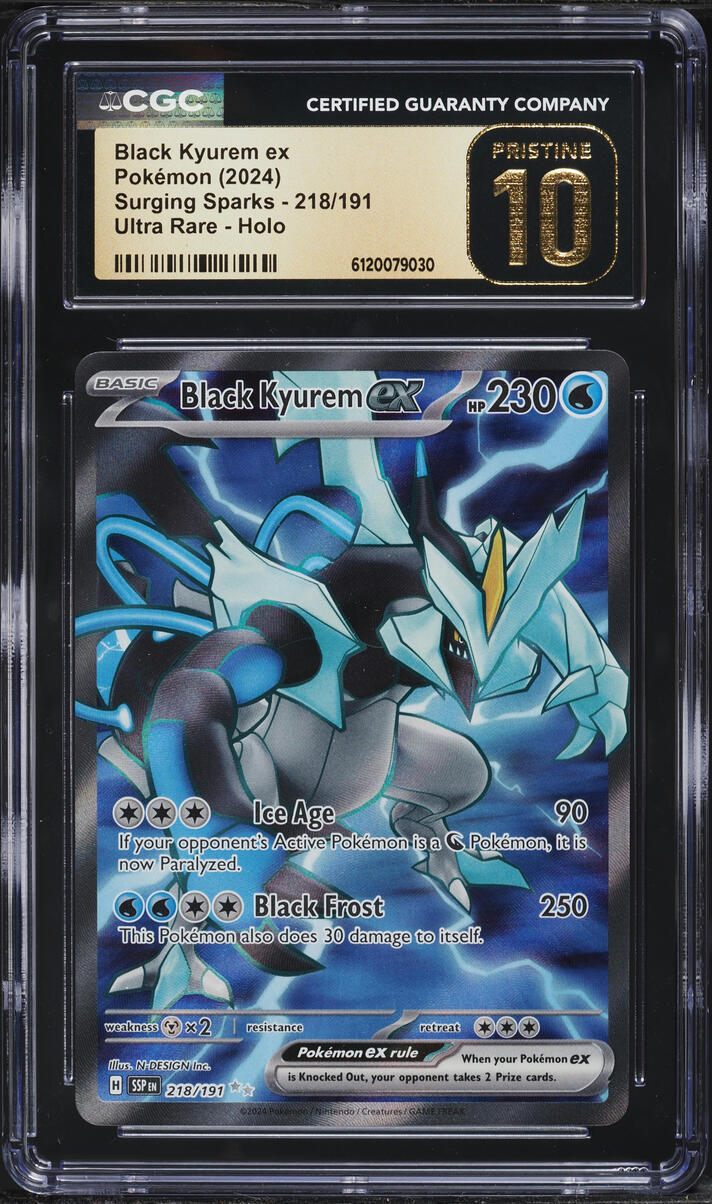 2024 Pokemon Scarlet & Violet Surging Sparks Full Art Black Kyurem EX #218 CGC 10 PRISTINE