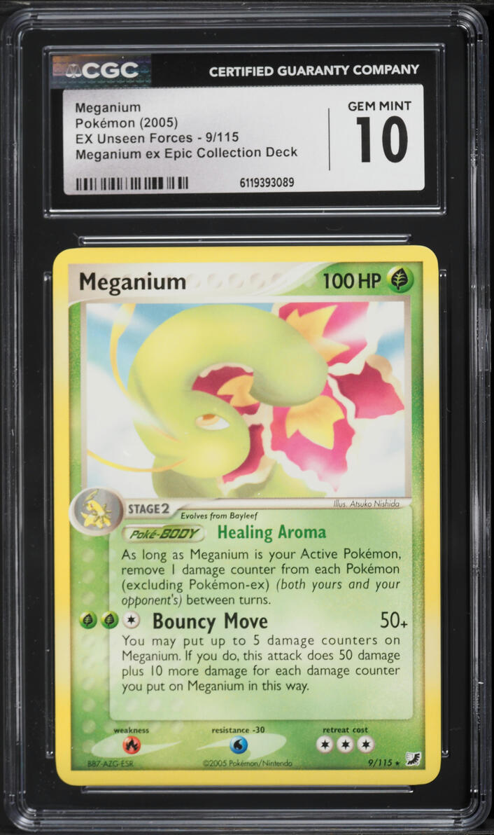 2005 Pokemon EX Unseen Forces Epic Collection Deck Meganium #9 CGC 10 GEM MINT