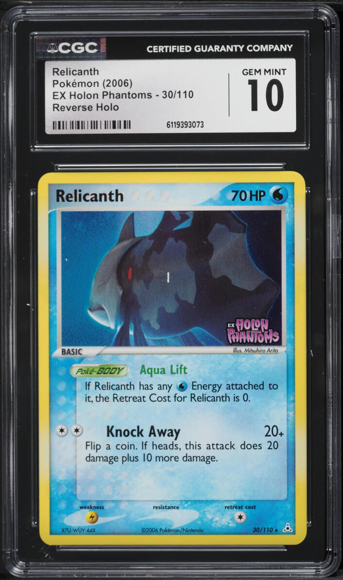2006 Pokemon EX Holon Phantoms Reverse Holo Relicanth #30 CGC 10 GEM MINT