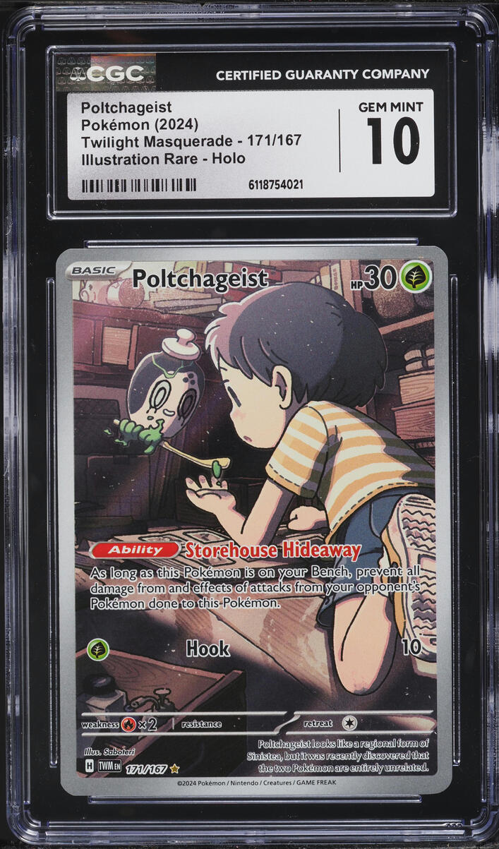 2024 Pokemon Scarlet & Violet Twilight Masquerade IR Poltchageist #171 CGC 10 GEM MINT