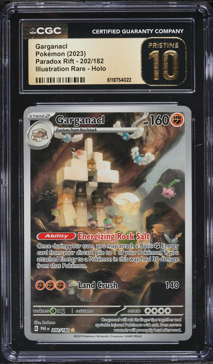 2023 Pokemon Scarlet & Violet Paradox Rift IR Garganacl #202 CGC 10 PRISTINE