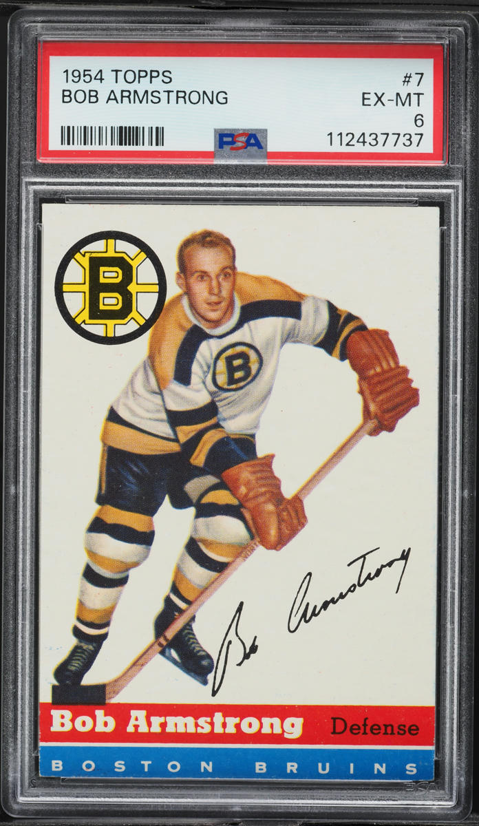 1954 Topps Hockey Bob Armstrong #7 PSA 6 EXMT