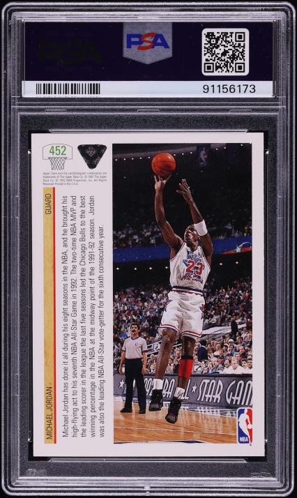 1991 Upper Deck Basketball Michael Jordan #452 PSA 10 GEM MINT