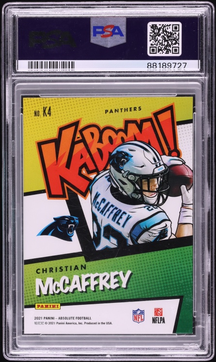 2021 Absolute Kaboom! Christian McCaffrey #K4 PSA 9 MINT