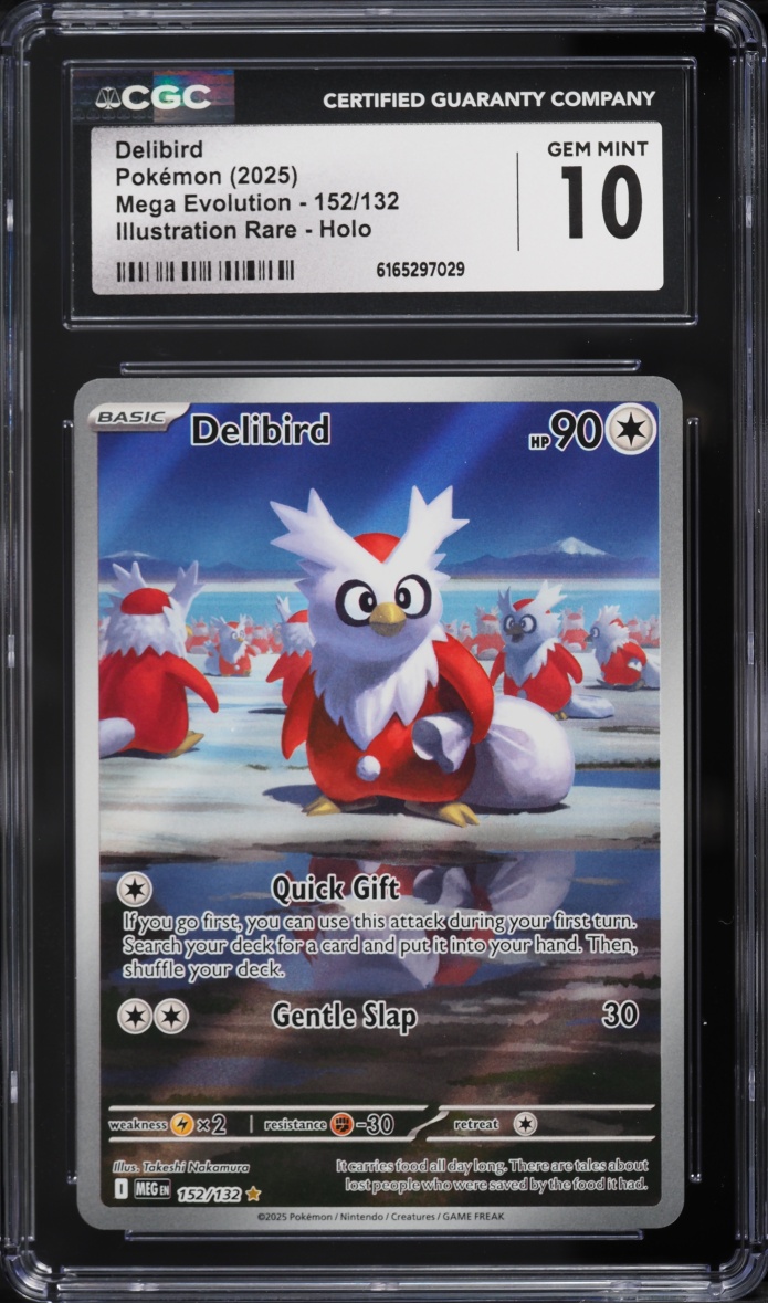 2025 Pokemon Mega Evolution IR Delibird #152 CGC 10 GEM MINT