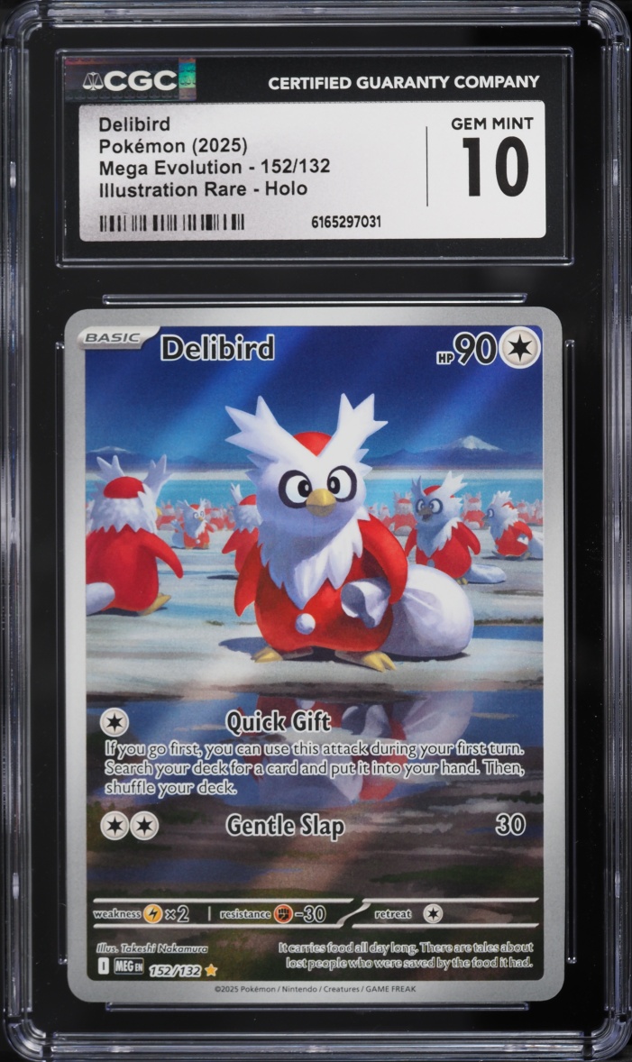 2025 Pokemon Mega Evolution IR Delibird #152 CGC 10 GEM MINT