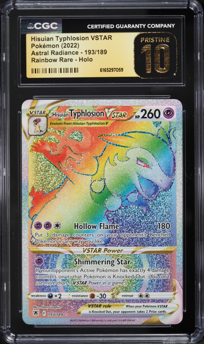 2022 Pokemon SWSH Astral Radiance Rainbow Rare Hisuian Typhlosion VSTAR #193 CGC 10 PRISTINE