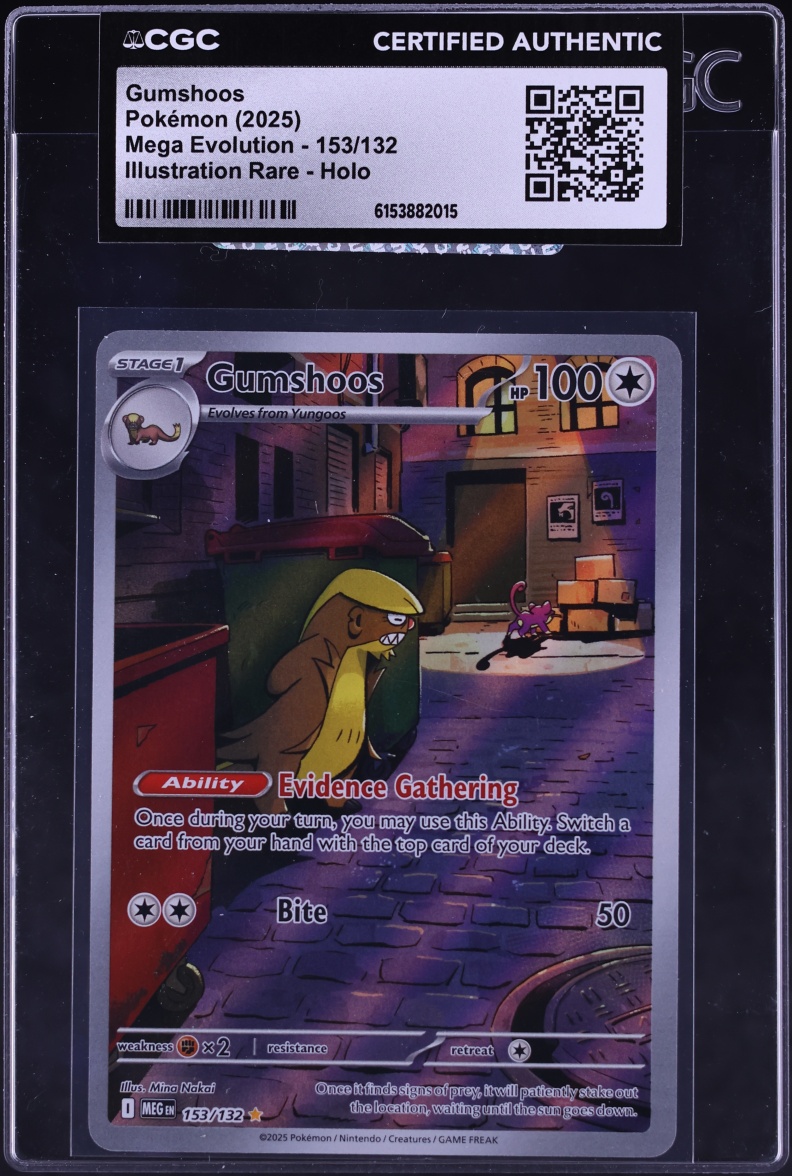 2025 Pokemon Mega Evolution IR Gumshoos #153 CGC AUTH