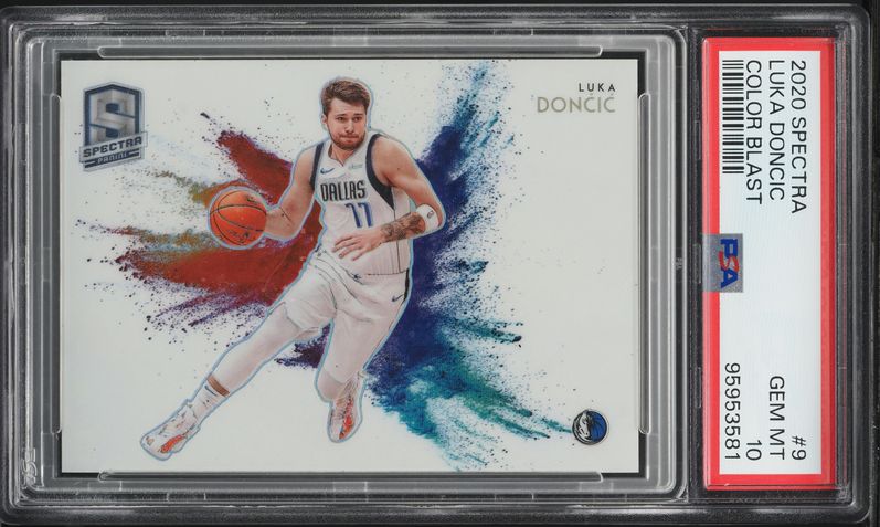 2019 Hoops Premium Stock Blue Cracked Ice Luka Doncic #39 PSA 10