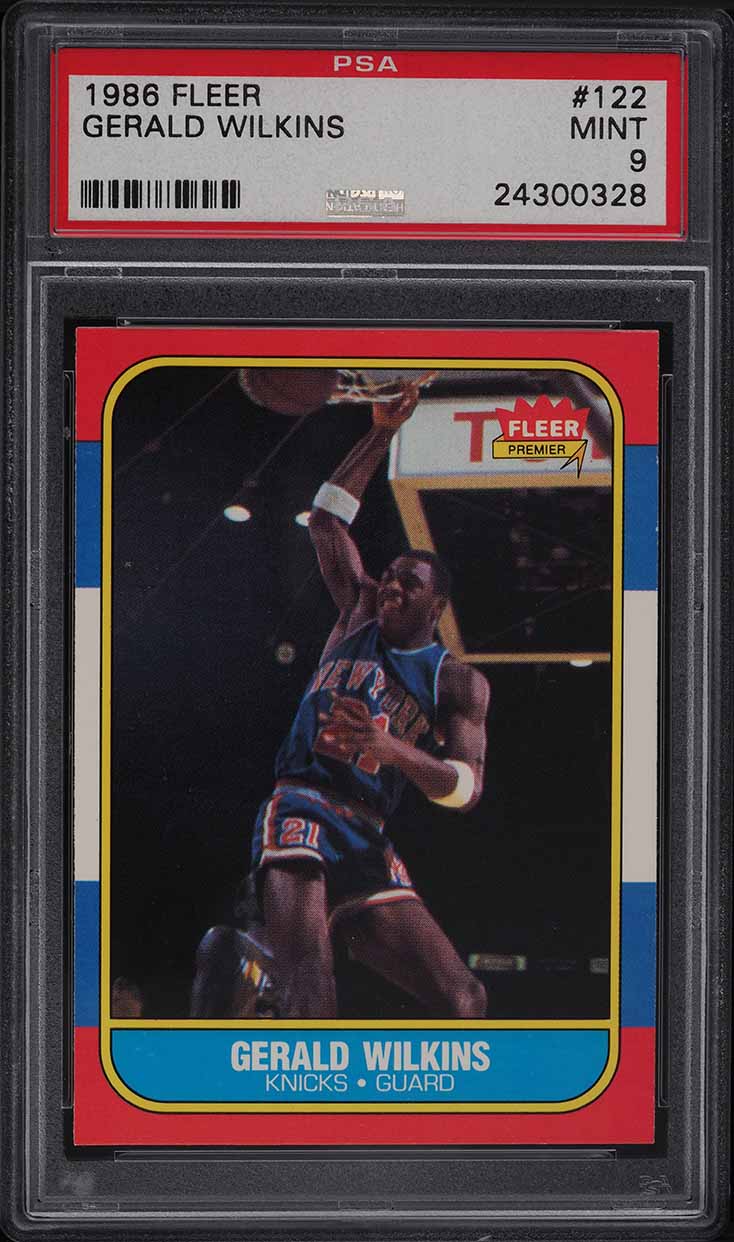 1986 Fleer Basketball Gerald Wilkins #122 PSA 9 MINT