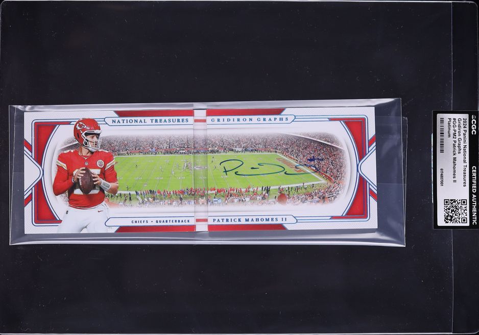 2024 National Treasures Gridiron Graphs Platinum Patrick Mahomes II AUTO 1/1 #GG-PM2 CGC AUTH