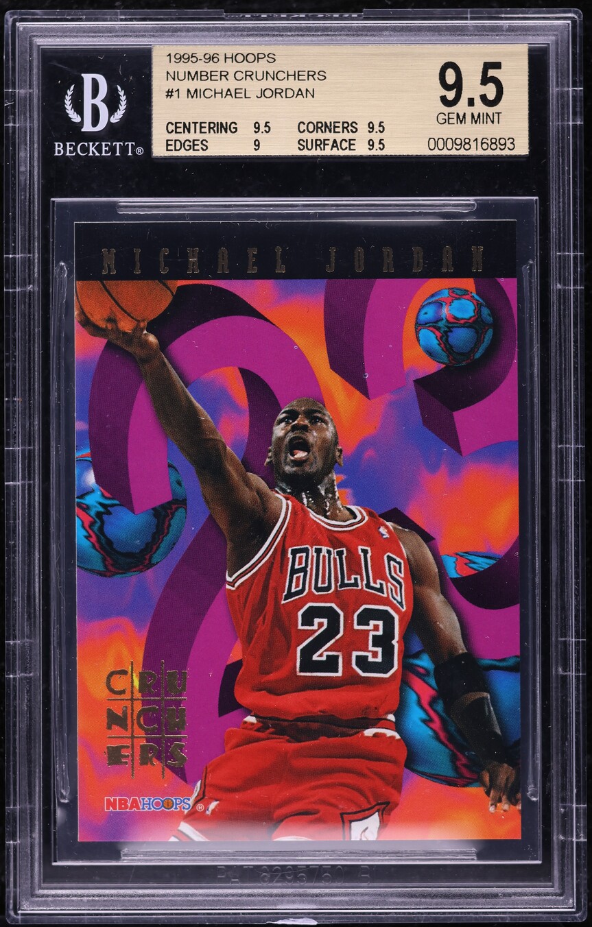 1995 Hoops Number Crunchers Michael Jordan #1 BGS 9.5 GEM MINT