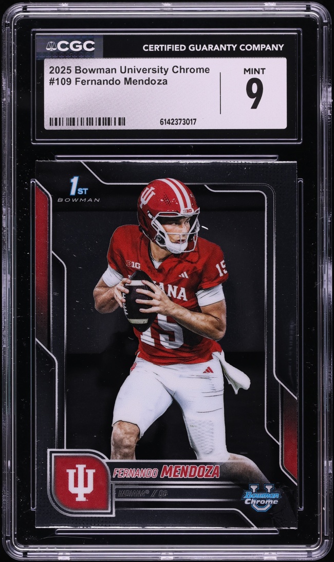 2025 Bowman Chrome University Fernando Mendoza ROOKIE #109 CGC 9 MINT