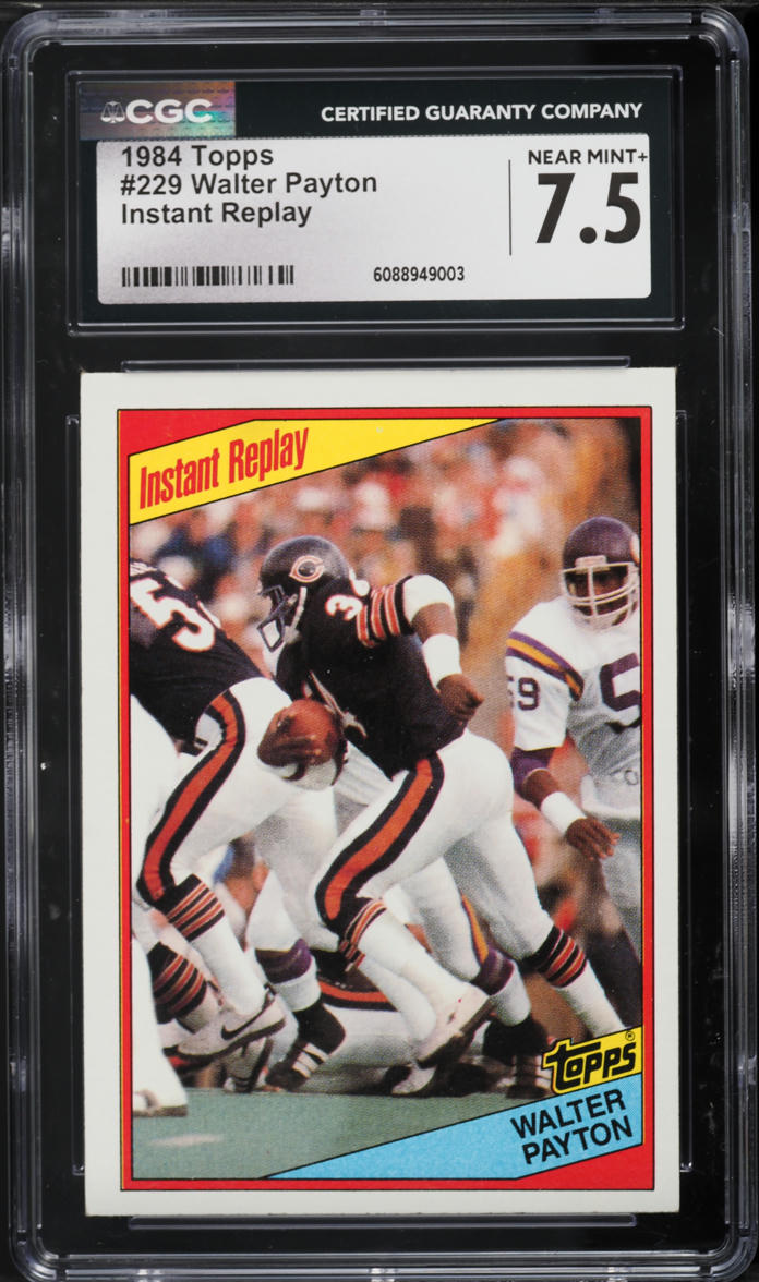 1984 Topps Football Walter Payton #229 CGC 7.5 NRMT+
