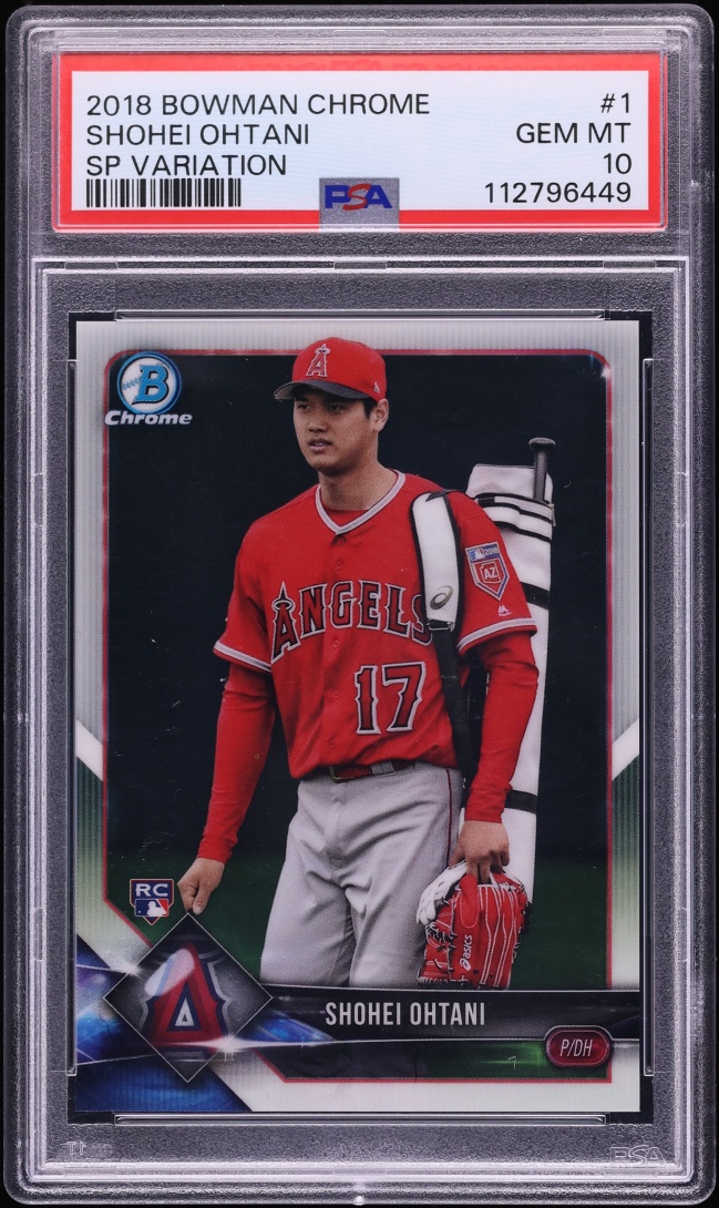 2018 Bowman Chrome Carrying Bag Shohei Ohtani ROOKIE #1 PSA 10 GEM MINT