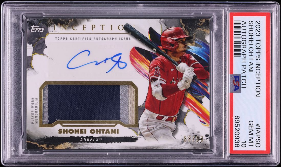 2023 Topps Inception Shohei Ohtani PATCH AUTO /99 #IAPSO PSA 10 GEM MINT