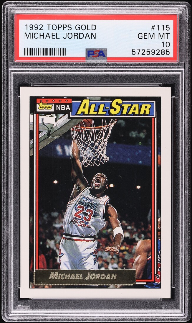 1992 Topps Gold Michael Jordan #115 PSA 10 GEM MINT